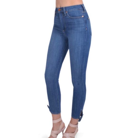 Alice + Olivia Good High Rise Jeans 24 Skinny Ankle Bow Tie Stretch Girlie Cute - Picture 1 of 8